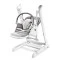 Стульчик для кормления + качели 2 в 1 Caretero Indigo Grey,серый,  код товара: TERO-761