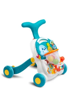 Ходунки-каталка ігровий розвиваючий столик 2 в 1 Caretero Spark turquoise, арт. TOYZ-2095