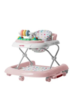 Ходунки CARRELLO Torino CRL-9603/3 Rose 3 в 1 (ходунки, качалка, каталка) /1/ MOQ, регулировка по высоте, музыкальная панель, розовый