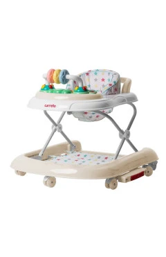 Ходунки CARRELLO Torino CRL-9603/3 Beige 3 в 1 (ходунки, качалка, каталка) /1/ MOQ, регулировка по высоте, музыкальная панель, бежевый