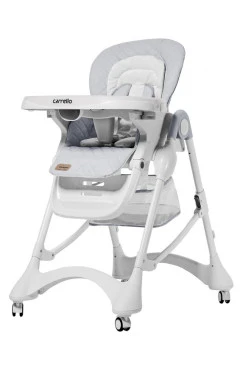 Стульчик для кормления CARRELLO Caramel CRL-9501/3 cloud grey с 6 месяцев серый