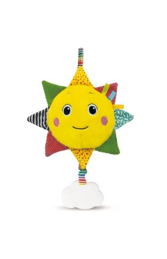 Мягкая музыкальная игрушка на кроватку Clementoni soft sun, арт. 17795