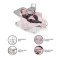 Шезлонг-гойдалка Kinderkraft Felio 2 peony rose, арт. 301082