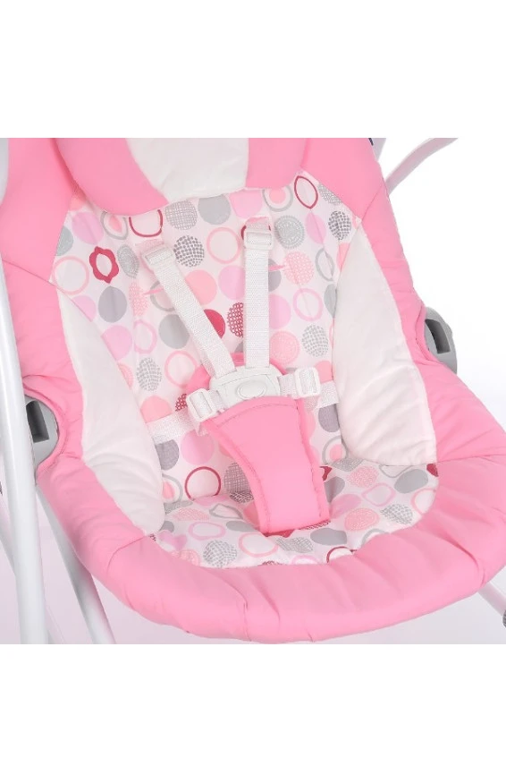 Качеля-шезлонг ME 1028 SENSA (circles pink),  код товара: ME1028 circles pink