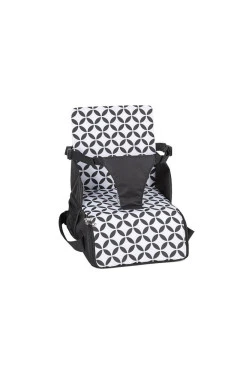 Портативный стульчик для кормления ребенка  FreeON Fold and Go Black\white