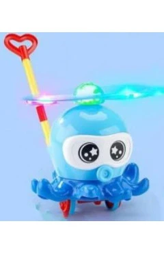 Игрушка-каталка осьминог голубой пластик Pandax, арт. 7881