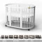 Кроватка трансформер IngVart BAGGYBED OVAL, белая, арт. 1609003