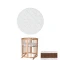 Матрас IngVart Baggybed Round 72x72x7 см, наполнитель: кокосовая койра (7215), арт. 2100020000009