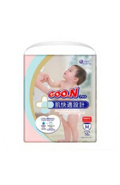 Трусики-подгузники GOO.N Plus для детей 6-12 кг (размер M, унисекс, 58 шт)