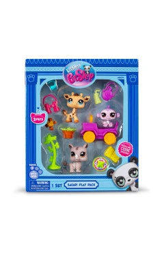 Игровой набор littlest pet shop – сафари (3 фигурки, аксессуары), арт. 00524