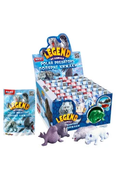 Дисплей стретч-іграшок у вигляді тваринного серії "LEGEND OF ANIMALS МАКСІ" – ПОЛЯРНІ ХИЖНИКИ (12 шт.)