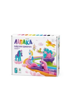 Меганабор самозатвердіваючого пластиліну ЛИПАКА - радужні unicornи, арт. 15028-UA01
