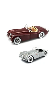 Автомодель Jaguar XK 120 1951 1:24 ассорти вишневый серебристый темно-зеленый, арт. 18-22018