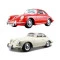 Автомодель - PORSCHE 356B (1961) (ассорті слонова кістка, червоний, 1:24), арт. 18-22079