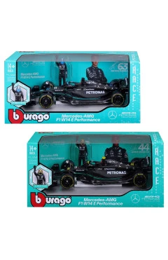 Автомодель з фігуркою - mercedes-amg f1 w14 e performance (1:24), арт. 18-28037