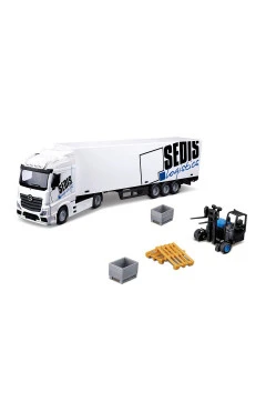 Игровой набор – фура mercedes-benz actros с погрузчиком (1:43), арт. 18-31471