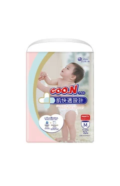 Трусики-подгузники GOO.N Plus для детей 6-12 кг (размер M, унисекс, 52 шт.)