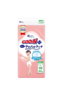 Подгузники GOO.N Plus для детей 9-14 кг (размер l, на липучках, унисекс, 44 шт), арт. 21001498
