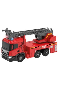 Автомодель Super Big Truck Пожарная машина Scania со светом, звуком и водой, арт. 5005KS