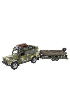 Ігровий набір – LAND ROVER DEFENDER милітари (з човном), арт. 520191.270