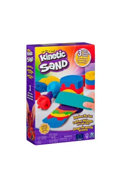 Набор Kinetic Sand Радужный микс для творчества 3 цвета 383 г с аксессуарами, арт. 71474