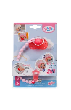 Пустышка для куклы BABY BORN на клипсе (розовая), арт. 838679-2