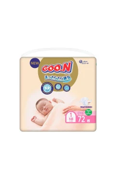 Подгузники GOO.N Premium Soft для новорожденных до 5 кг (1(NB), на липучках, унисекс, 72 шт)