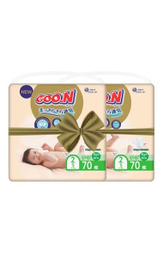 Подгузники GOO.N Premium Soft для детей 4-8 kg (размер 2(S), на липучках, унисекс, 140 шт)