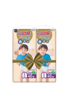 Подгузники GOO.N Premium Soft для детей 12-20 kg (размер 5(XL), на липучках, унисекс, 80 шт)