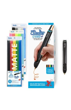 3D-ручка 3Doodler Create PLUS  для проф. использования - ЧЕРНАЯ (75 cтержней, аксессуары)