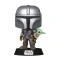 Игровая фигурка FUNKO POP! серии "Мандалорец" - Мандалорец с грогу на спине, арт. 90443