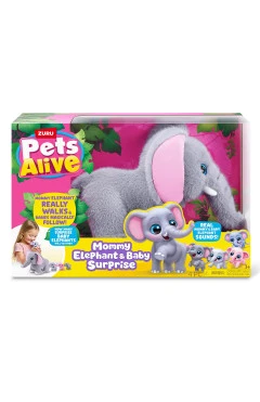 Інтерактивний набір PETS ALIVE Mama & Baby Surprise S1 Мама слониха з сюрпризом, арт. 9570
