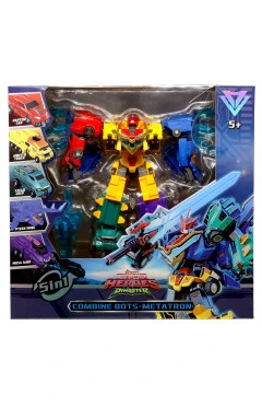 Игровой набор с машинками-трансформерами dinoster - метатрон 5 в 1, арт. EU580855