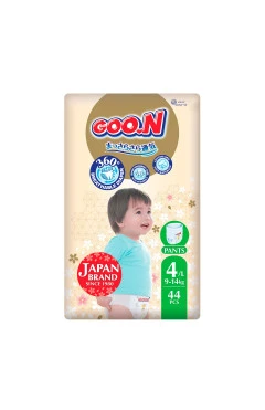 Трусики-подгузники GOO.N Premium Soft для детей 9-14 кг размер 4 L 44 шт унисекс, арт. F1010101-157