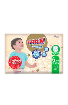 Трусики-подгузники GOO.N Premium Soft 15-25 кг размер 6 (2XL) 30 шт унисекс, арт. F1010101-159