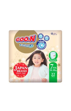 Трусики-підгузки GOO.N Premium Soft 18-30 кг розмір 7 (3XL) 22 шт унісекс, арт. F1010101-160