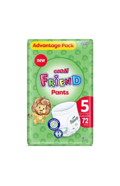 Трусики-подгузники GOO.N FRIEND для детей 12-17 кг (размер 5, унисекс, 72 шт), арт. F1010117-005