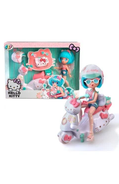 Игровой набор 4SF MANGA DOLLS Hello Kitty Красотка Пинк на скутере с аксессуарами, арт. HKTF3000