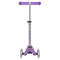 Самокат MICRO Mini Deluxe Fairy Glitter LED пурпурный 3 колеса до 50 кг свет, арт. MMD207