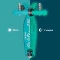 Самокат MICRO Maxi Deluxe Glow LED желейний зелений до 50 кг 3 колеса світло, арт. MMD365