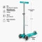 Самокат MICRO Maxi Deluxe Glow LED желейний зелений до 50 кг 3 колеса світло, арт. MMD365