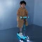 Самокат MICRO Maxi Deluxe Glow LED синій кристал до 50 кг 3 колеса світло, арт. MMD366