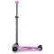 Самокат MICRO серии "Maxi Deluxe Glow LED Plus" - СИЯЮЩЕ-ПУРПУРНЫЙ (до 50 kg, 3-х колесный, свет)