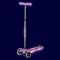 Самокат MICRO серии "Maxi Deluxe Glow LED Plus" - СИЯЮЩЕ-ПУРПУРНЫЙ (до 50 kg, 3-х колесный, свет)
