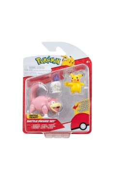 Набір ігрових фігурок POKEMON W18 - пікачу, литвик, слоупок, арт. PKW3056