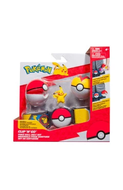 Игровой набор POKEMON W14 пояс с покеболами и фигуркой Пикачу, арт. PKW3162