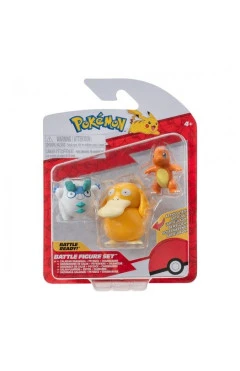 Набір ігрових фігурок POKEMON W19 - чармандер, галарський дарумака, псайдек, арт. PKW3598