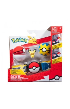 Ігровий набір Pokemon W15 пояс з покеболами і фігуркою Пічу, арт. PKW3643