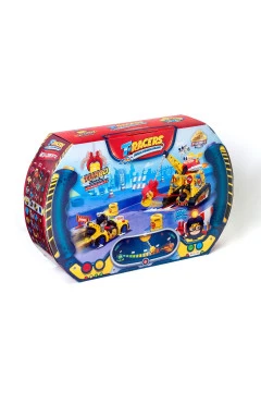 Игровой набор T-RACERS – турбокран (машинка-конструктор, гонщик, аксесс.), арт. PTRSD014IN11