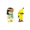 Набор коллекционных фигурок STUMBLE GUYS - клеопатра и банан (2 фигурки, 6 cm), арт. SG2015-4